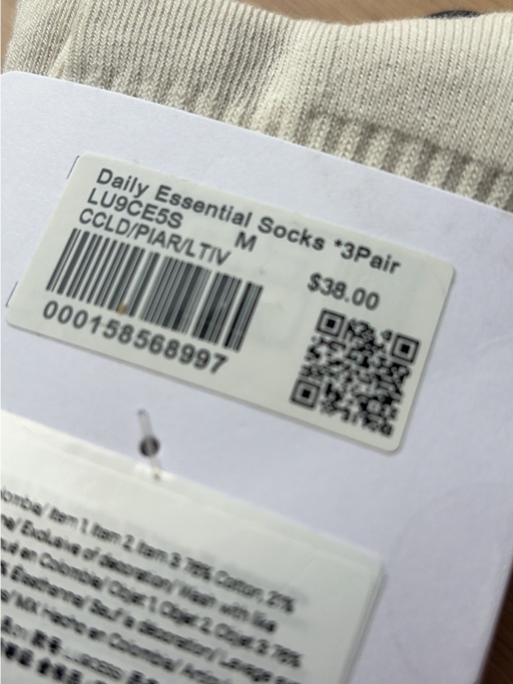 lululemon athletica Quarter-Length Socks in Pink (3-Pack) - Picture 5 of 5